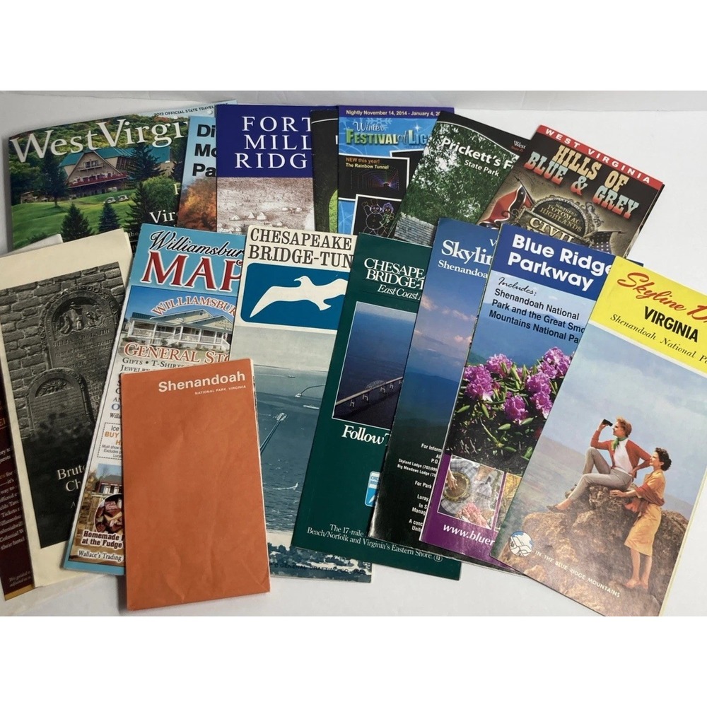 Virginia & West Virginia Travel Brochures Lot Of 15 Some Vintage